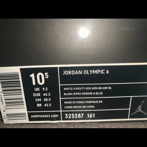 Air Jordan 6 Olympic - Picture 7 of 8